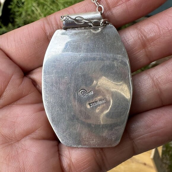 Ray Youmans Dinosaur Therapod Gembone Pendant Necklace Sterling 20" Silver 25.0g - Picture 7 of 12